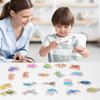 Montessori Wooden Fishing Toys For Children Magnetic Marine Life Cognition Fish Games Parent-Child Interactive Educational Toy