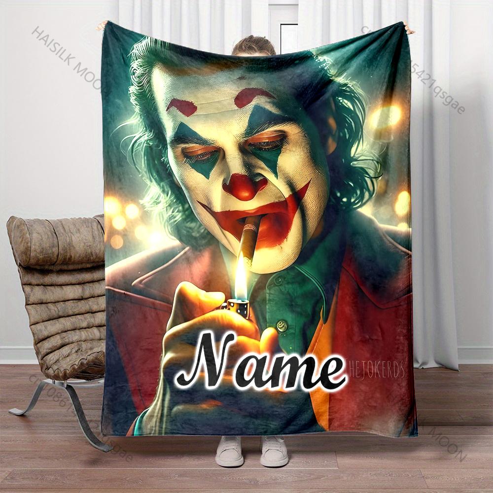 17 Style Custom Name Blanket Joker Movie Printed Blanket Soft And Warm Bedding For Bed Sofa Outdoor Travel Cover Blanket Gifts