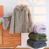 Herbst Winter Damen Warm Weich Paar Fleece Schlafanzug Anzug Lässig Mit Kapuze Schlafanzug Nachtwäsche