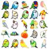 50 Parrot Stickers: Cartoon Birds Cute Decoration for Journals, Stationery, Tablets, DIY