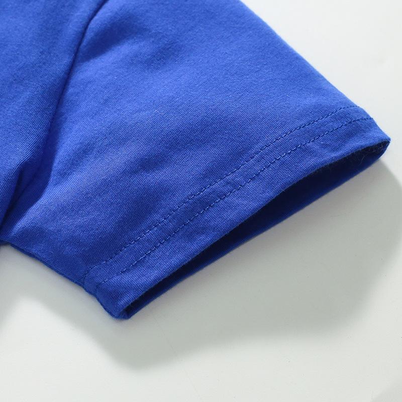 Cotton T-shirt Cartoon Printed Boy's T-shirt Summer Cotton Short Sleeve Top for Children