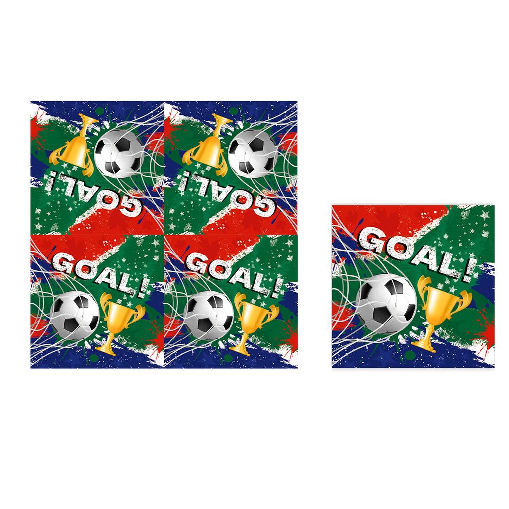 Themed Party Tableware, Football Flag Paper Tray, Paper Cup, Tissue Tablecloth, Decoration