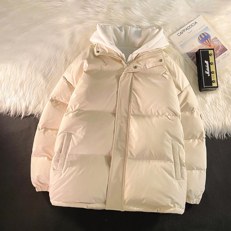 

Зимняя повседневная хлопковая одежда женская многофункциональная куртка-пуховик на молнии с имитацией двух карманов, толстое пальто, корейская версия, зима, новинка XS бежевый