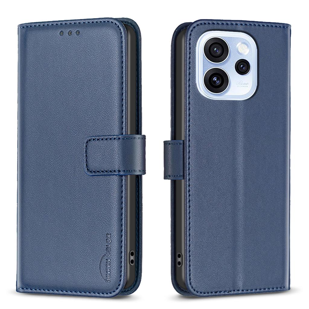 Pro pouzdro na telefon Oppo Reno15 F 5G BINFEN COLOR BF17 Peněženka Folio Sklopný Kožený Kryt