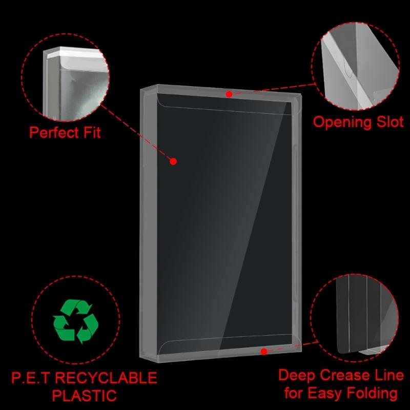 5Pcs Game Cartridge Case Clear Game Card Cartridge Box Dust Cover Transparent Storage Box for 1000 2000 3000 UMD