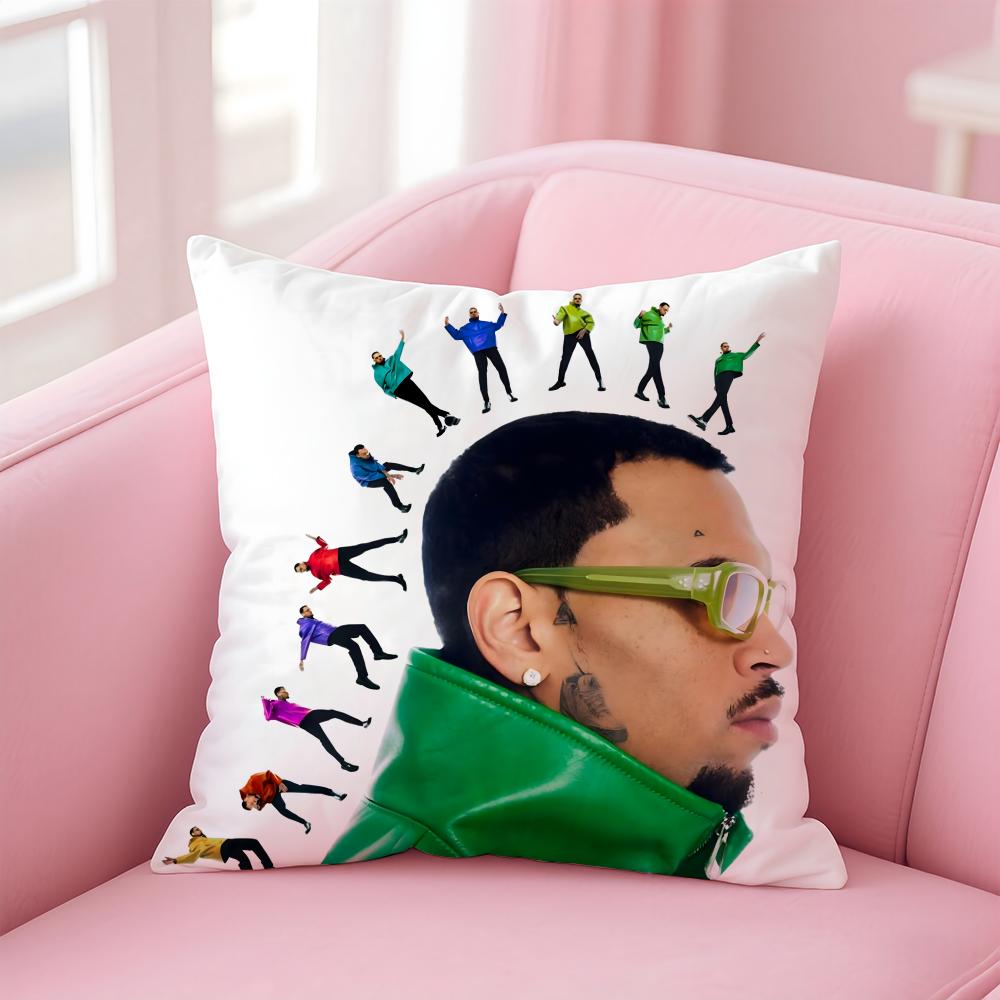 Hot C-Chris Brown Cushion Cover Comfortable Reversible Pillow Cover Ideal for Car Sofa Bedroom & Beyond
