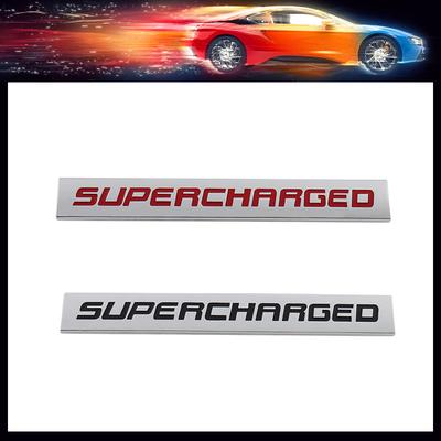 Premium SUPERCHARGED voor Universele auto Motorkap Spatbord kofferbak Achterklep Achter Motorkap Naamplaat Sticker Embleem Badge Sticker