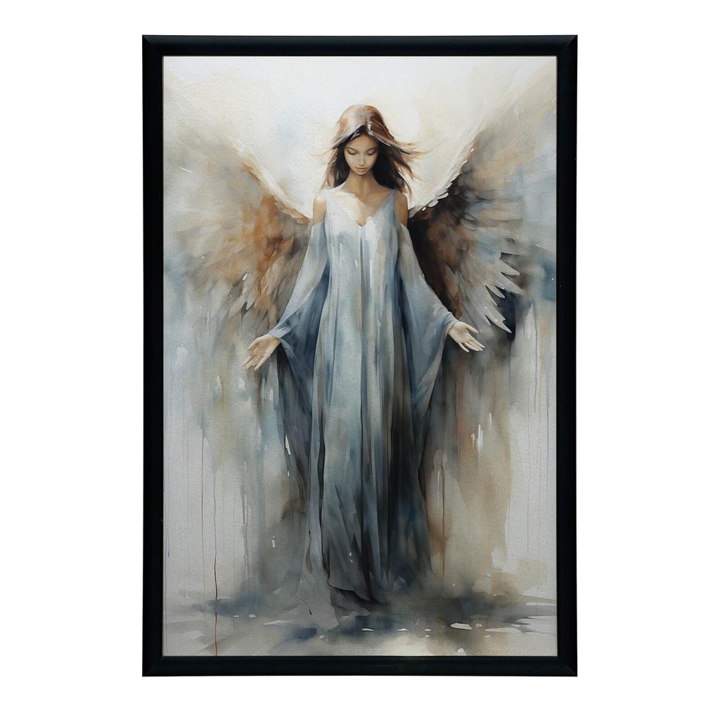 Blue Angel Spiritual Charm Blue Angel Spiritual Charm, 70X100 Cm, Black Aluminum Frame, 230 Gsm Matte Paper