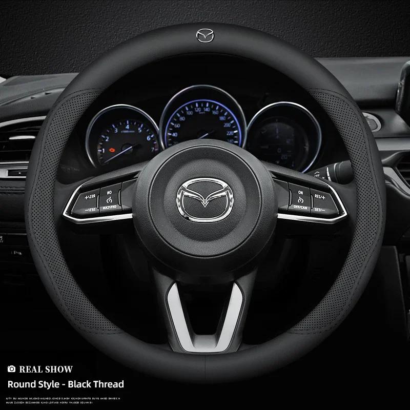 2025 Horký 38cm kožený potah volantu do auta z uhlíkových vláken pro Mazda MX-5 CX-30 CX-3 CX-8 CX-5 CX3 CX5 CX4 cx30 cx8 auto accesso
