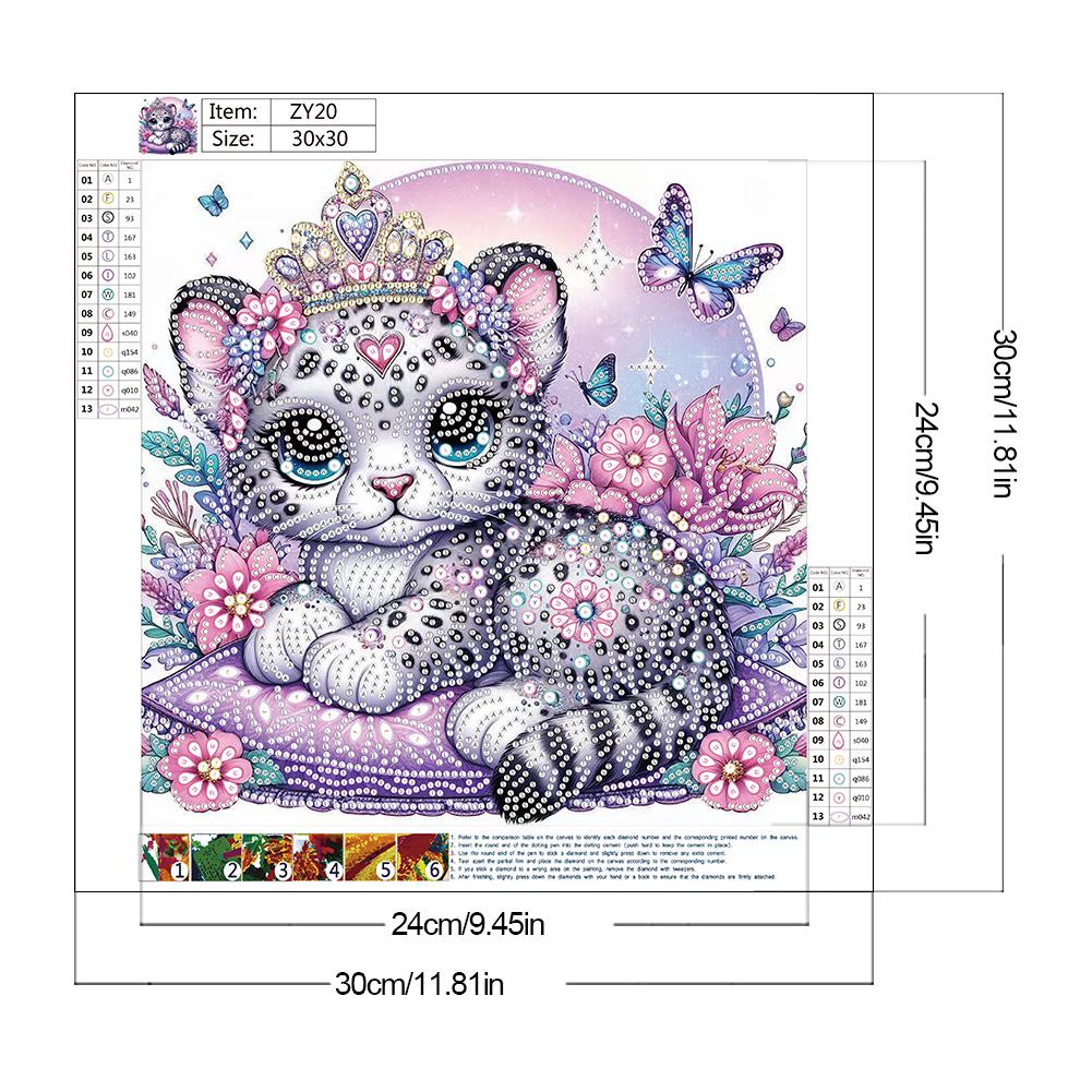 5D DIY Partiell Specialformad Borr Diamantmålningssats Djurdekoration