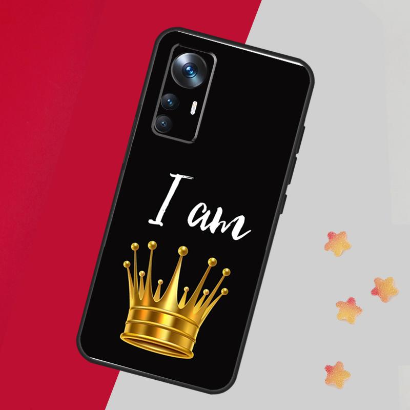 King Queen Crown Case For Xiaomi 14 13 11T 12T 13T Pro 12 Lite 12X POCO X3 X5 Pro X4 F4 M5 M5s F3 F5 Cover