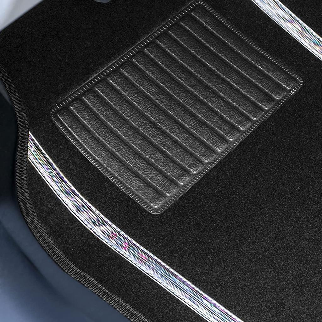 FH Group Group White Universal Fit Car Floor Full Set for Galaxy 13 and 64 x 30 x 46cm Imported from F14413WHITE (FH International) Mats, Cars, SUVs,