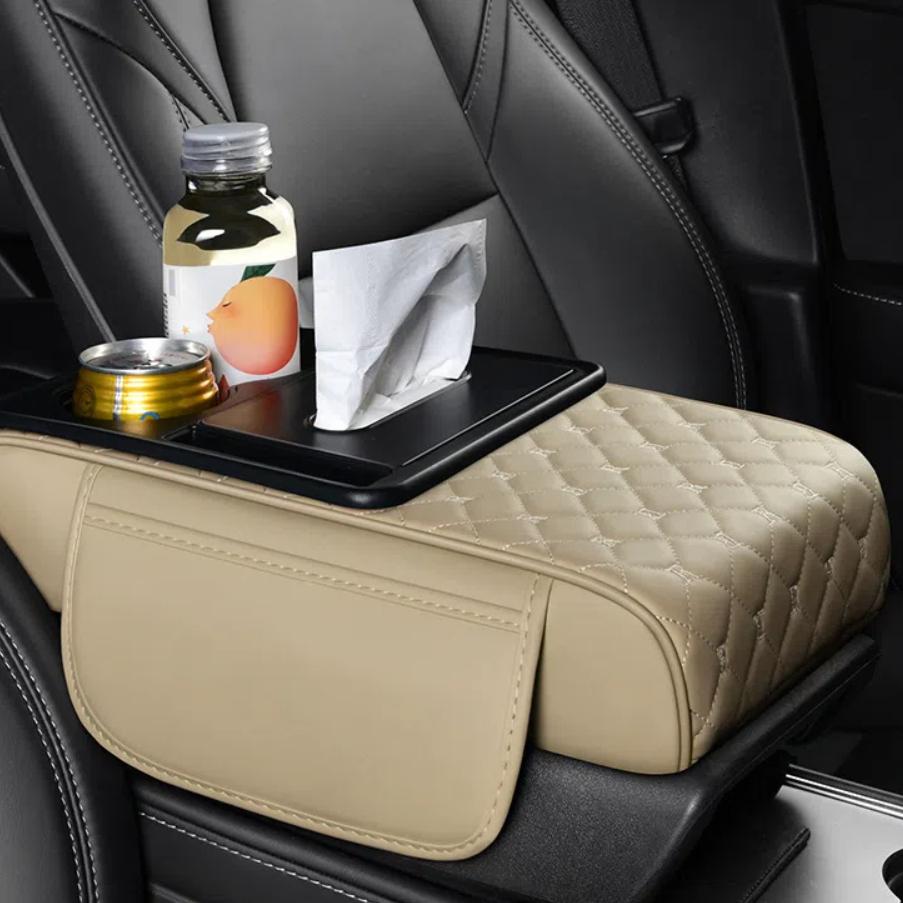 Tissue Box Car Arm Rest Cushion Elbow Support Car Center Console Mat Center Console style 4