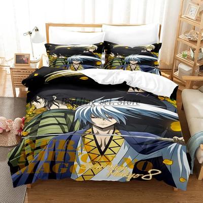 Comfortable Anime Print Bedding Set With Duvet Cover And Pillowcases Single Twin Full Queen King Sizes For All Ages
