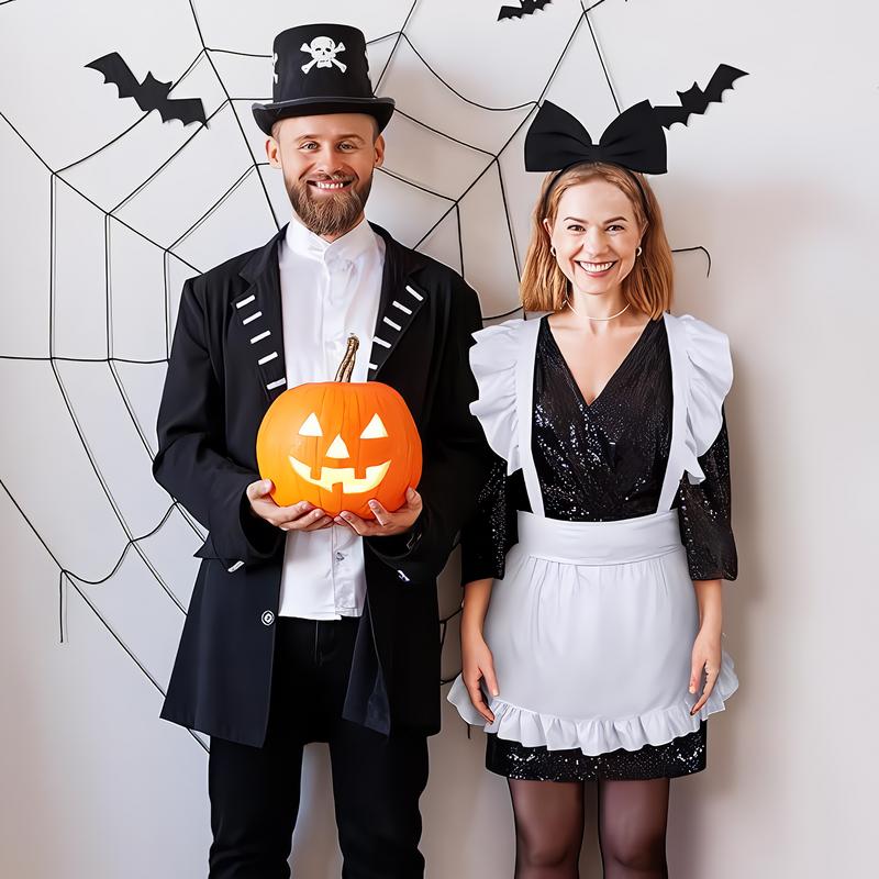 

French Maid Apron Adorable Maid Waitress Aprons With Cute Bow Headdress Cosplay Outfits For Women Girls Dress Up Clothes Role CHINA