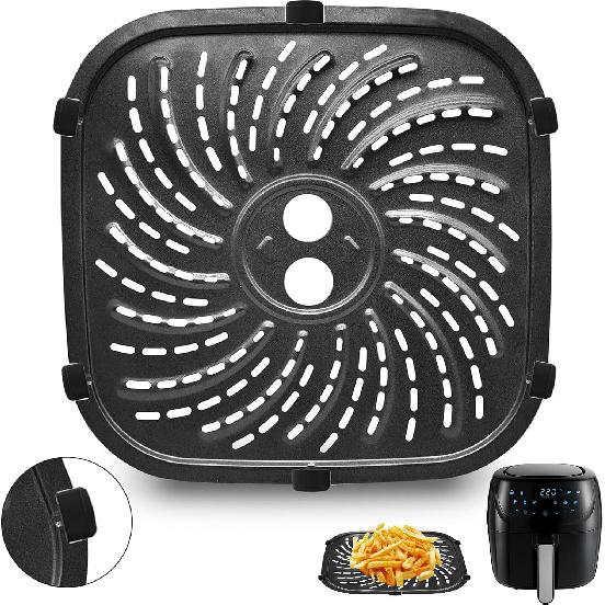 GCQ Air Fryer Replacement Parts for PowerXL Vortex Pro 8 QT Air Fryer, Oval 10''*10''Food Grade Stainless Steel Air Fryer Accessories Grill Pan Grill
