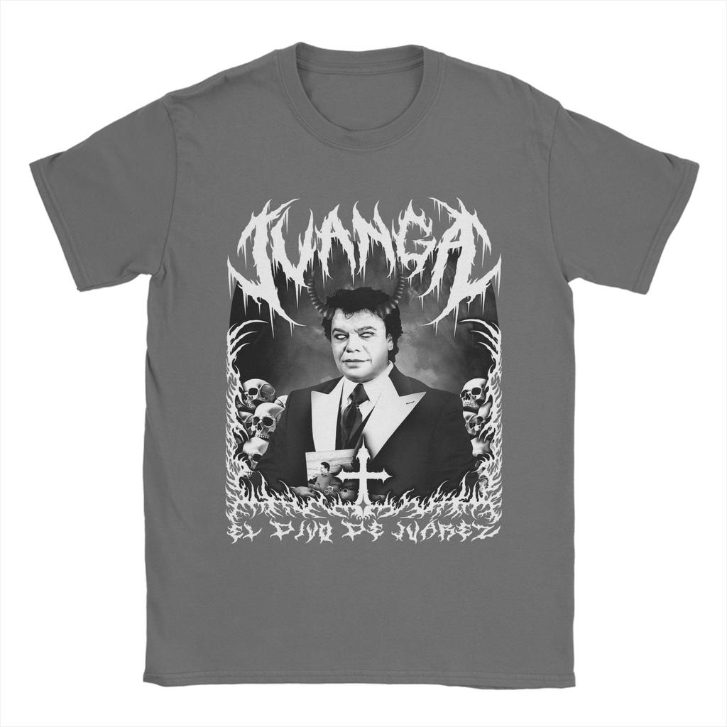 Herren Juan Gabriel El Divo de Juarez Dunkles Metall Design T-Shirt Baumwollkleidung Kurzarm Rundhals T-Shirt Geburtstag T-Shirts