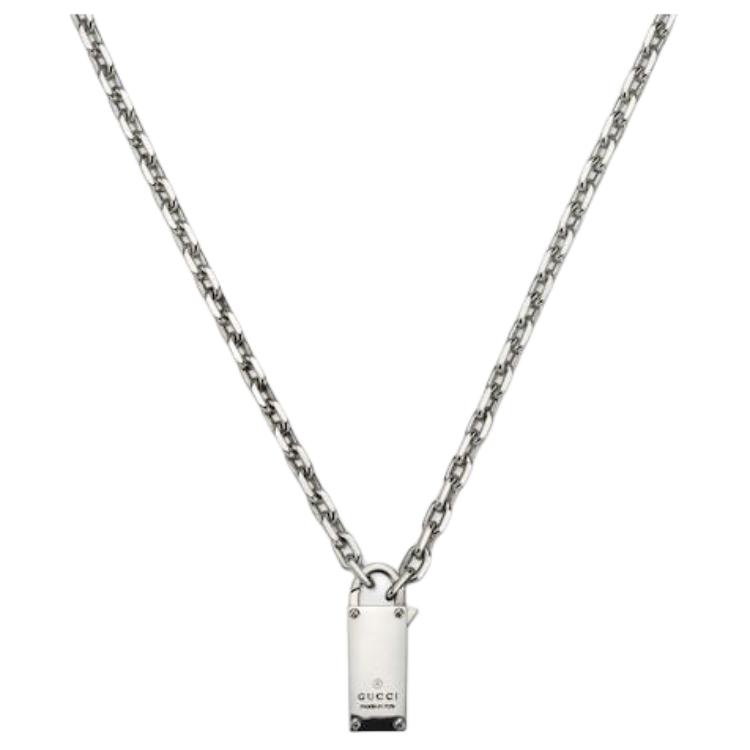 Gucci Naszyjnik z kłódką z logo ze srebra 925 Unisex 796342-J8400-8106