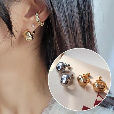 Noahti One Touch Earrings Gold Ear Cuff Women's Silver
