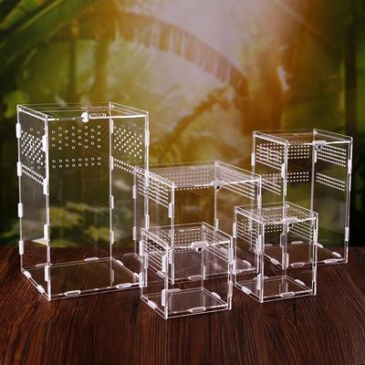 5 Size Acrylic Reptile Breeding Box Structure Plate Insect Breathable Terrarium for Garden Cultivate Insect Breeding