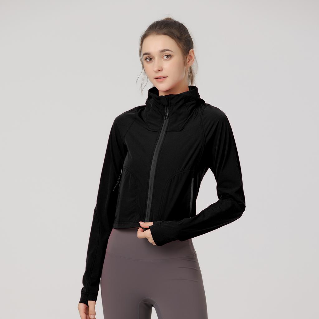 Sonnenschutzkleidung Herbst und Frühling Outdoor Slim-fit Atmungsaktive Reißverschluss-Sportjacke