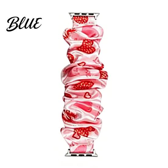 Cute Print Watch Strap Elastic Scrunchie Band Scrunch Fabric Stretchy