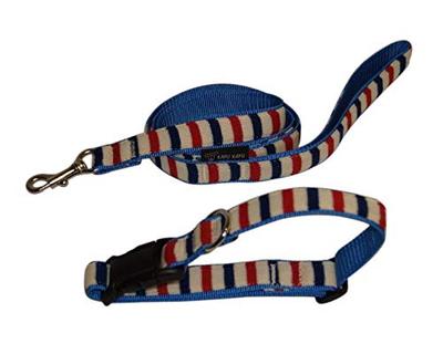 Kafkaf Halsband BO Rand Leine und Halsband Dreifarbig Frankreich M