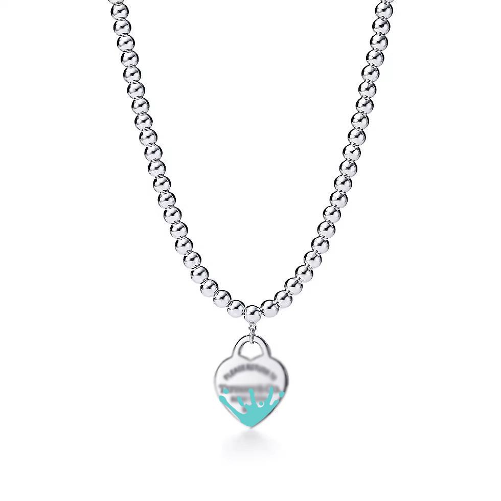 Heart-Shaped Enamel Cross Chain Necklace with Peach Heart Beads for Women - Fashionable Classic Style
