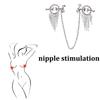 Regulowane klipsy na sutki ze stali nierdzewnej z łańcuszkiem – Zestaw klipsów na sutki dla kobiet, Krępowanie i zabawa w niewolnika Zabawka erotyczna