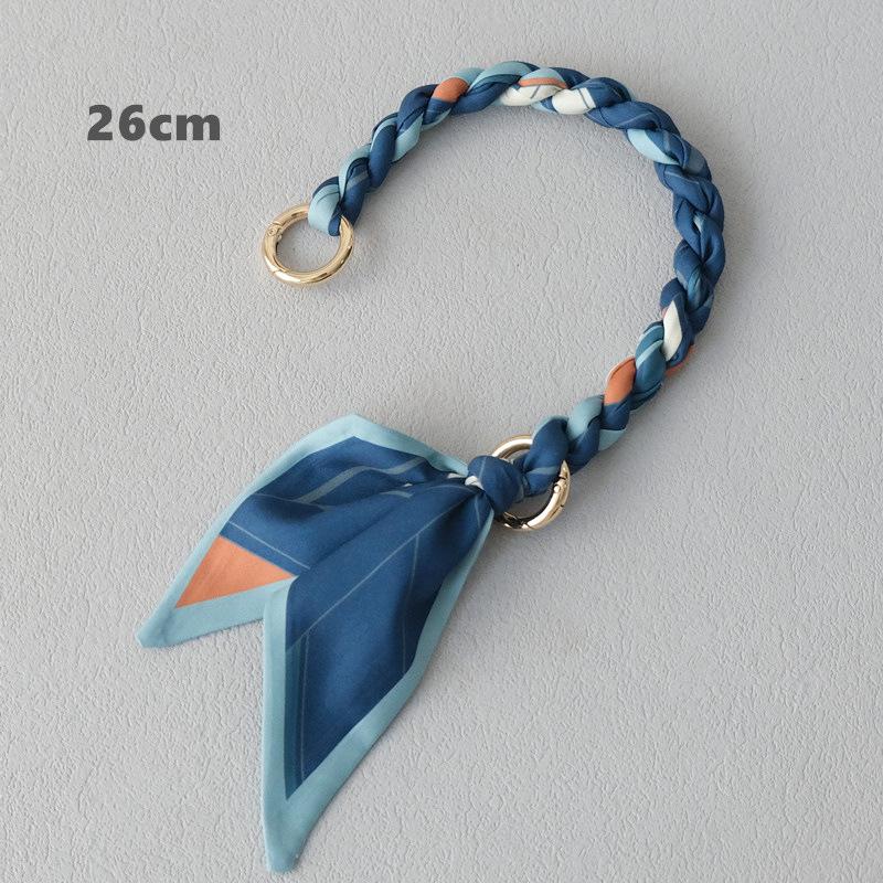 Fashion new celebrity versatile silk scarf portable short URL spring and summer handbag with bag accessories hand carry mobile phone chain