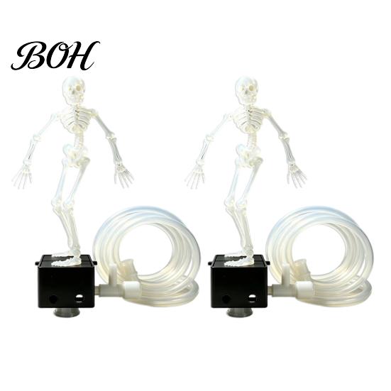 Regalo di Natale per Amanti dei Pesci Scheletro Danzante Bubbler Decorazione Acquario, Ornamento Serbatoio Pneumatico Mobile Betta Ornamenti di Halloween con Aria da 1 Metro