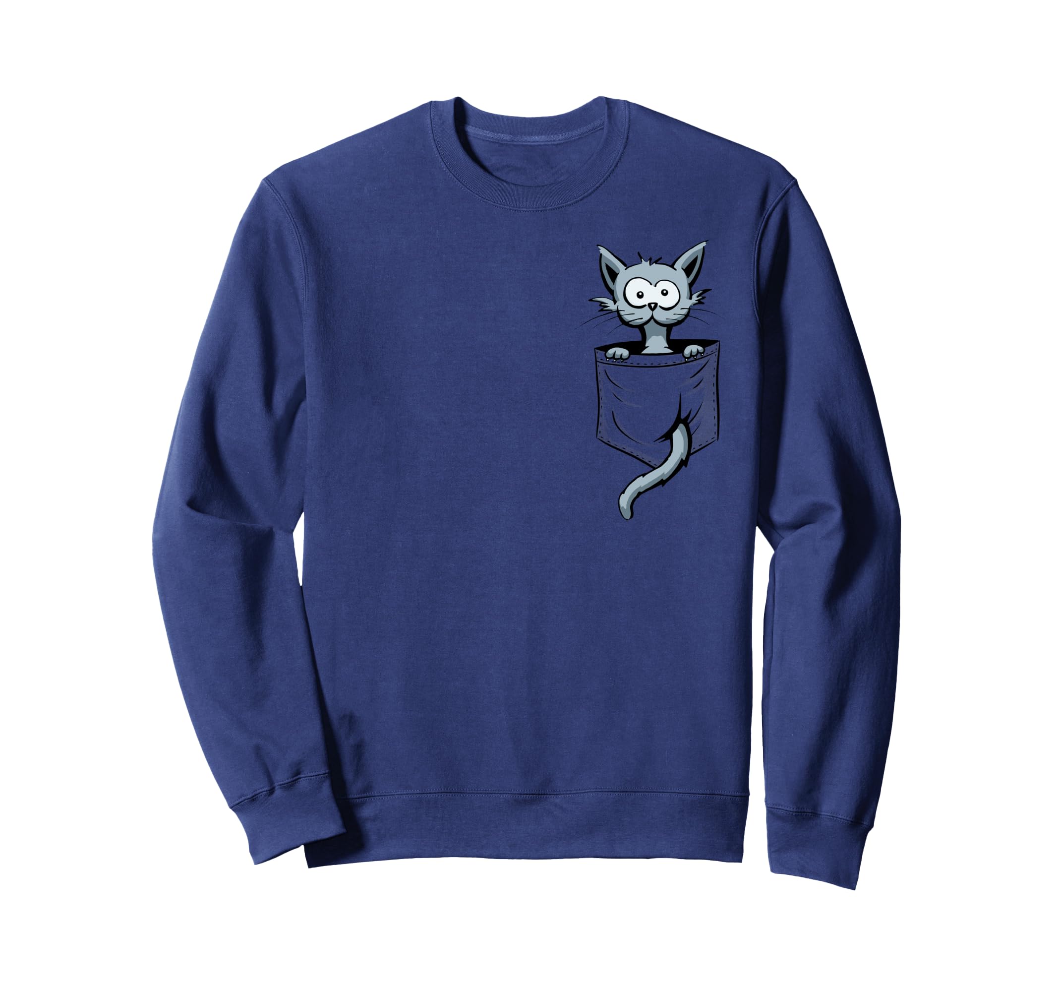 

Funny crazy comic cat sweatshirt in your bag