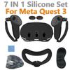 Dla Meta Quest 3 Silikonowa Osłona Ochronna Zestaw 7 W 1 Uchwyty na Kontrolery Osłona Twarzy Osłona Soczewki Akcesoria Oculus VR