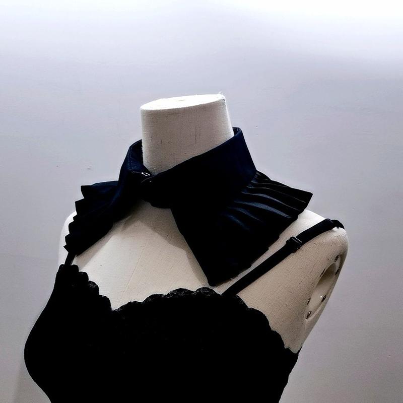 Rüschenrevers Hemd Stehkragen Oberteil Elegant Abnehmbarer Falscher Kragen Dekorative Stola Für Damen Mädchen Pulloverkleid Accessoire