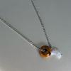 Luxury Tiger Eye Moon Necklace: Natural Stone Clavicle Chain in Korean Ins Style