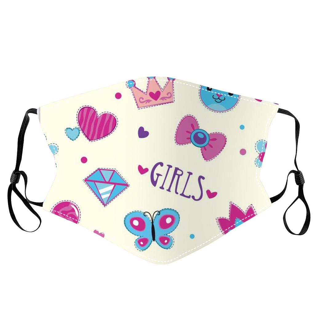 Children Washable  Breathable Cartoon Printed Cotton Mouth Face Mask