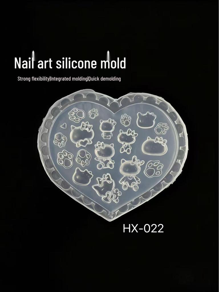 Nail Art Silicone Mold: Goldfish, Ghost, Skull, Snowflake & Cartoon Shapes