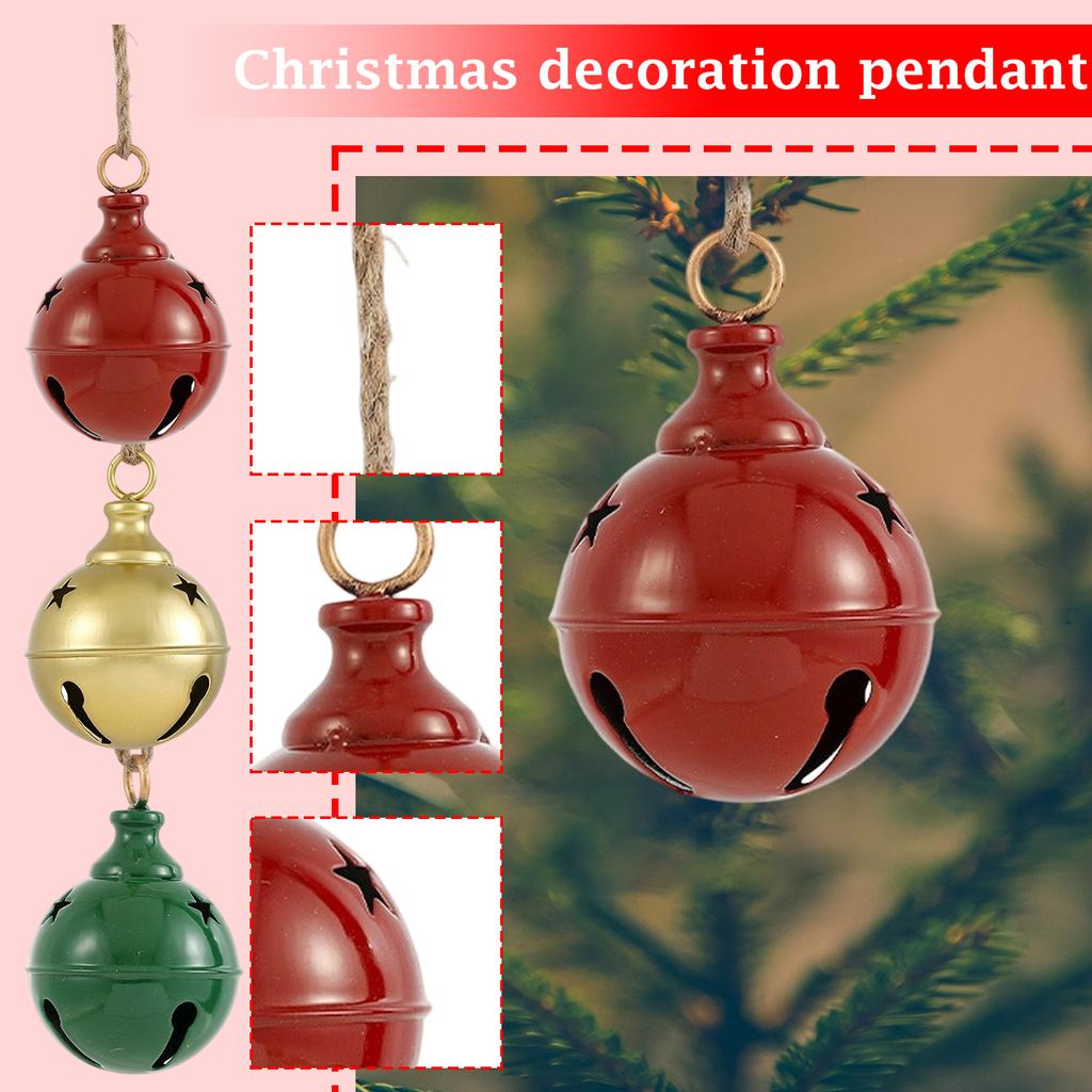 Christmas Bell Decorations Iron Atmosphere Large Ornaments To Decorate The Christmas Tree Creative Pendants