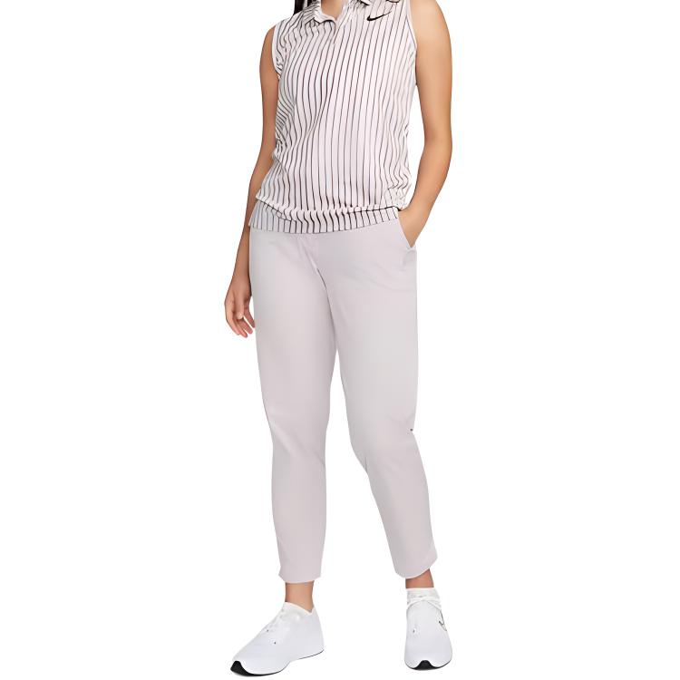 New Nike Dri FIT Tour Casual Pants Women's Gray Purple FD5609-019