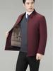 2025 Winter Men's Middle-Aged Down Jacket with Detachable White Duck Down Liner - Cold-Resistant Outerwear for Dad