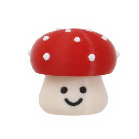 

Cartoon Mushroom Clicker Toy 3D Printed Mushroom Shape Decompression Button Fidget Toy Anxiety Stress Relief Desk Toy