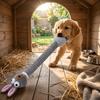 Bite Resistant Long Neck Dog Toy Cute Animal Shape Squeaky Dog Toy Built-In Squeaky Sound Interactive Dogs Toys For Outdoor Play