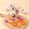 5pcs Stainless Steel Press Mold Veggie Fruit Cutter Set for Kids Bento Butterfly Noodle Cookie Stamp Baking Accessory