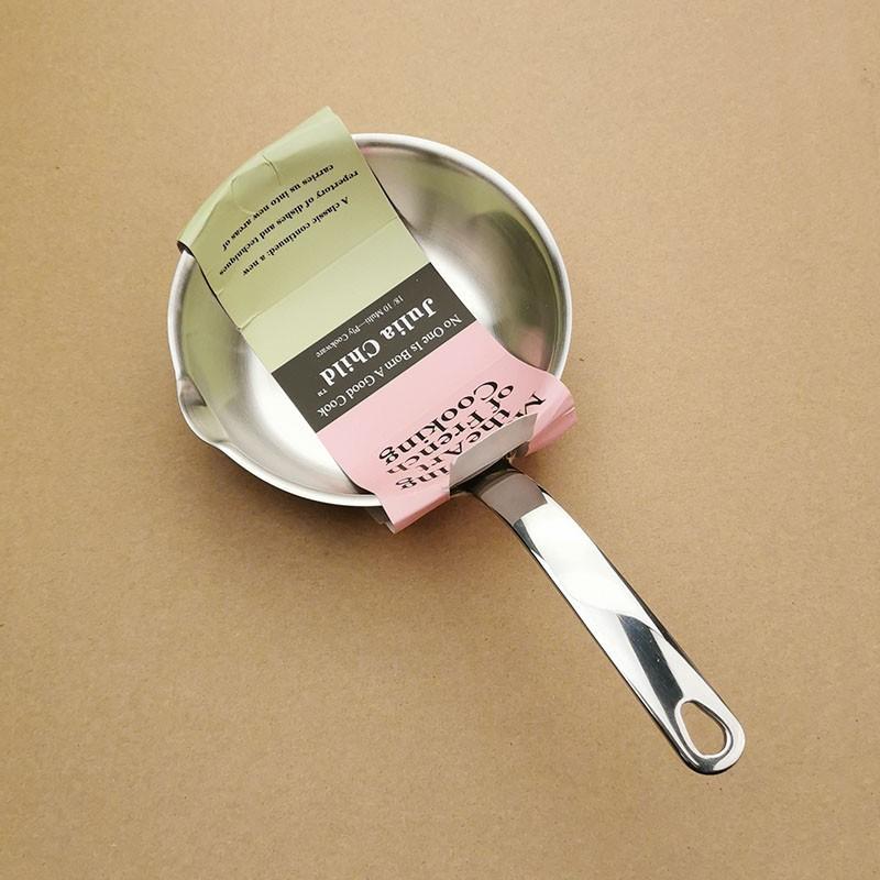 304 Stainless Steel Mini Frying Pan Small Special Induction Cooker Non-stick Oil Splashing Hot Oil 12CM Small Frying Pan