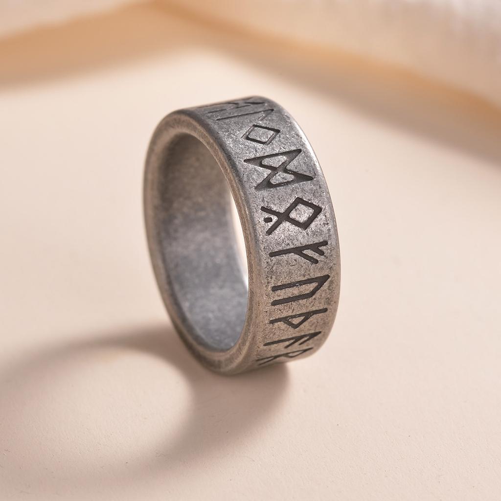 NUEVOS anillos retro de acero inoxidable 316L para hombre runa vikinga de Odín para adolescente ANILLO Amuleto moda Joyería Regalo