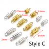 100pcs Cylinder Fasteners Buckles Closed Beading End Clasp Screw Clasps for DIY Bracelet Necklace Connectors Jewelry Making