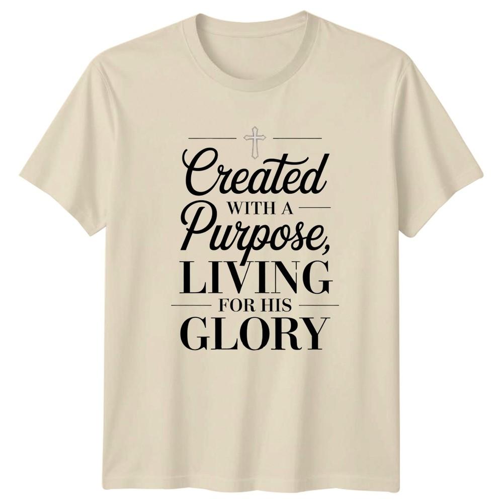 Created With A Purpose Living Unisexs TShirt Faith Based Christian Gift For Her
