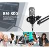 FUNFANG BM800 Professional Condenser Microphone USB Microphone Studio Recording Broadcast Equipment with Arm Stand