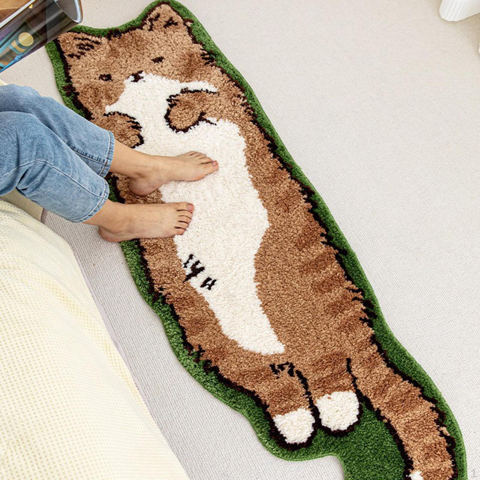 

Коврик для спальни с котом, коврик в форме животного, забавный, машинная стирка, милый мультяшный бегун, пол для 40cmx120cm