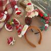 Kids Headband Christmas Cosplay Cartoon Elk Snowflake Bow Hairband Birthday Party Headwear Halloween Gifts Hair Accessories